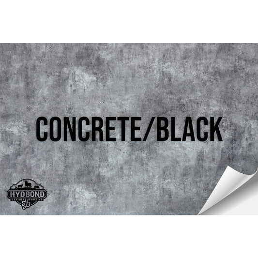 CONCRETE/BLACK HYDBOND VELCRO®-BACKED LEATHERETTE SHEET (12"x24") COLORFAUX UV™ ULTRAHYD™
