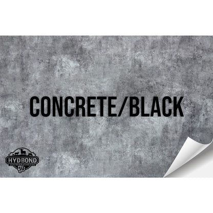 CONCRETE/BLACK WITH PRESS & STICK ADHESIVE HYDBOND LEATHERETTE SHEET (12"x24") COLORFAUX UV™ ULTRAHYD™