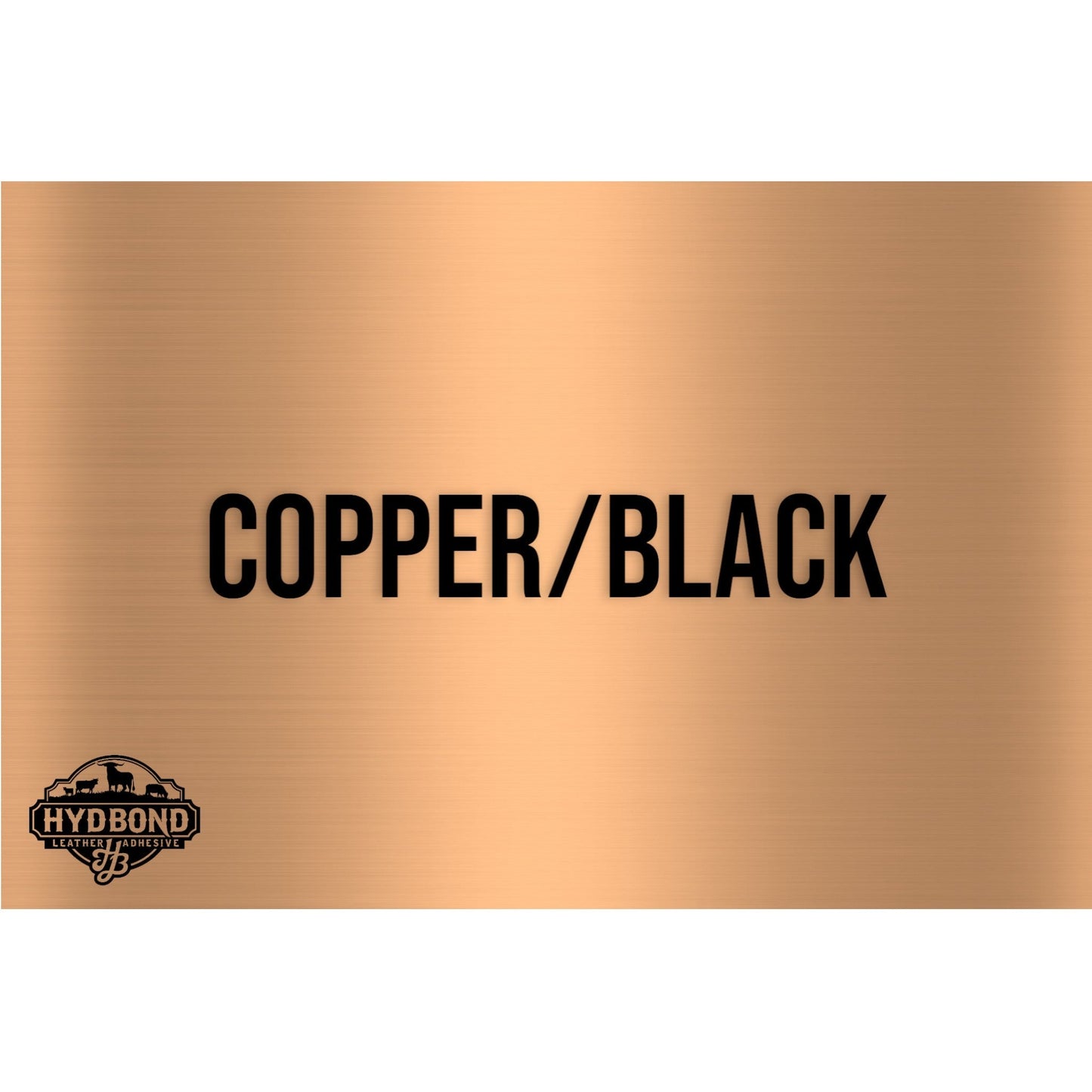 HYDBOND 12"x24"x1/16" BRUSHED COPPER/BLACK ACRYLIC VELCRO® BACKED PANEL