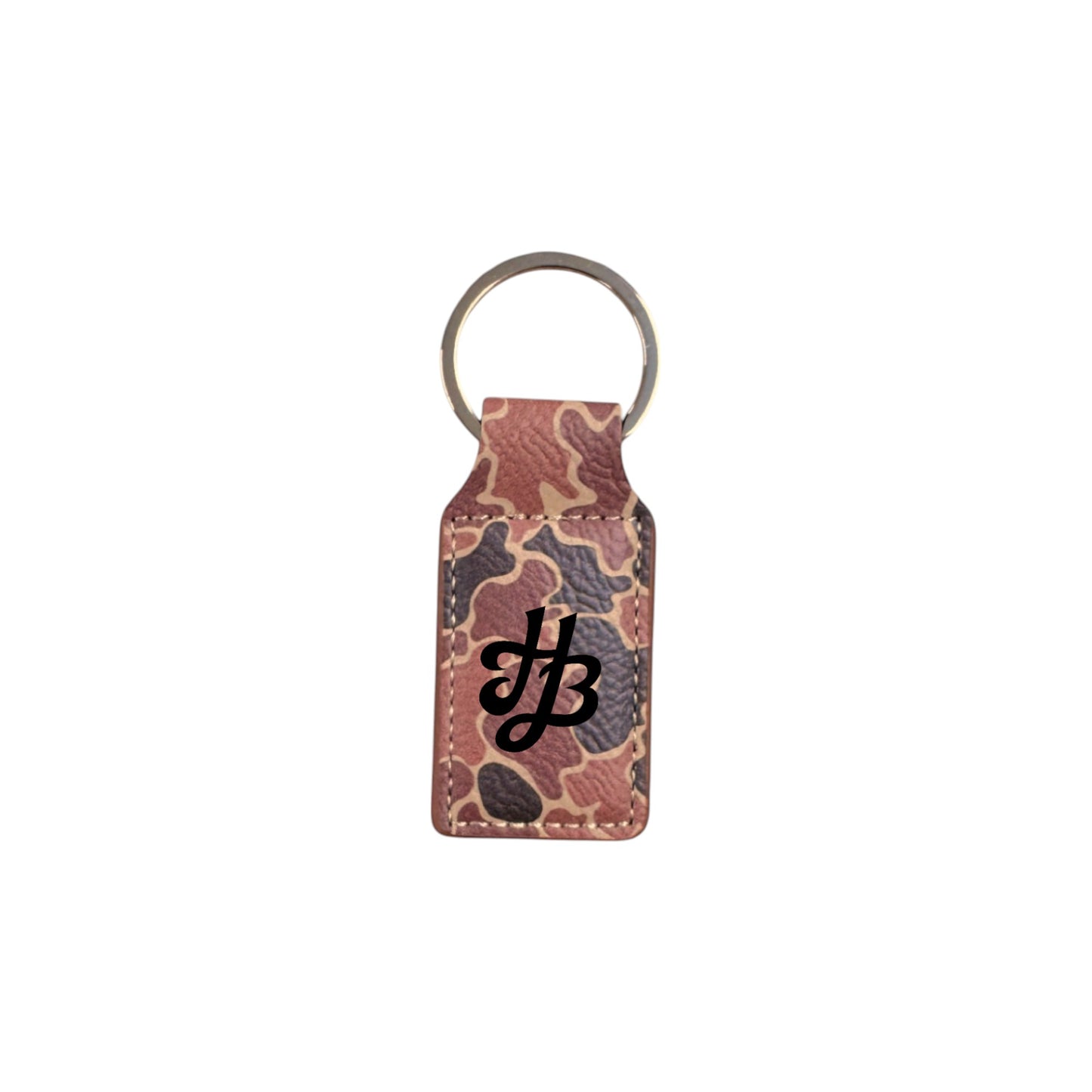 2" Rectangle Duck Camo Keychain