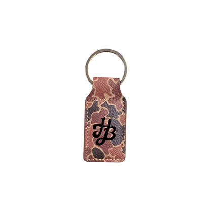 2" Rectangle Duck Camo Keychain