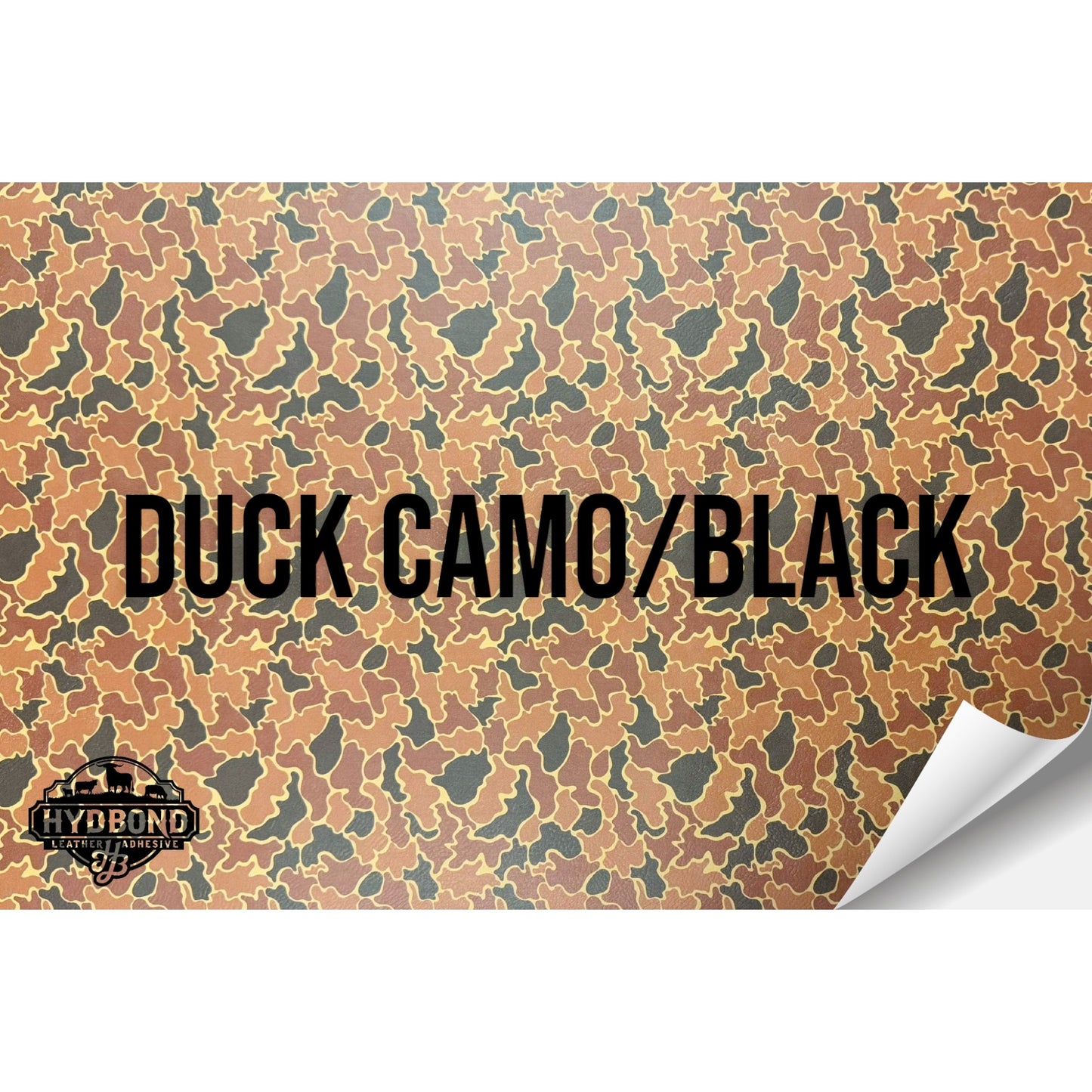 DUCK CAMO/BLACK WITH ADHESIVE HYDBOND LEATHERETTE SHEET (12"x24") ULTRAHYD®