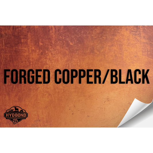 FORGED COPPER/BLACK HYDBOND VELCRO®-BACKED LEATHERETTE SHEET (12"x24") ULTRAHYD®