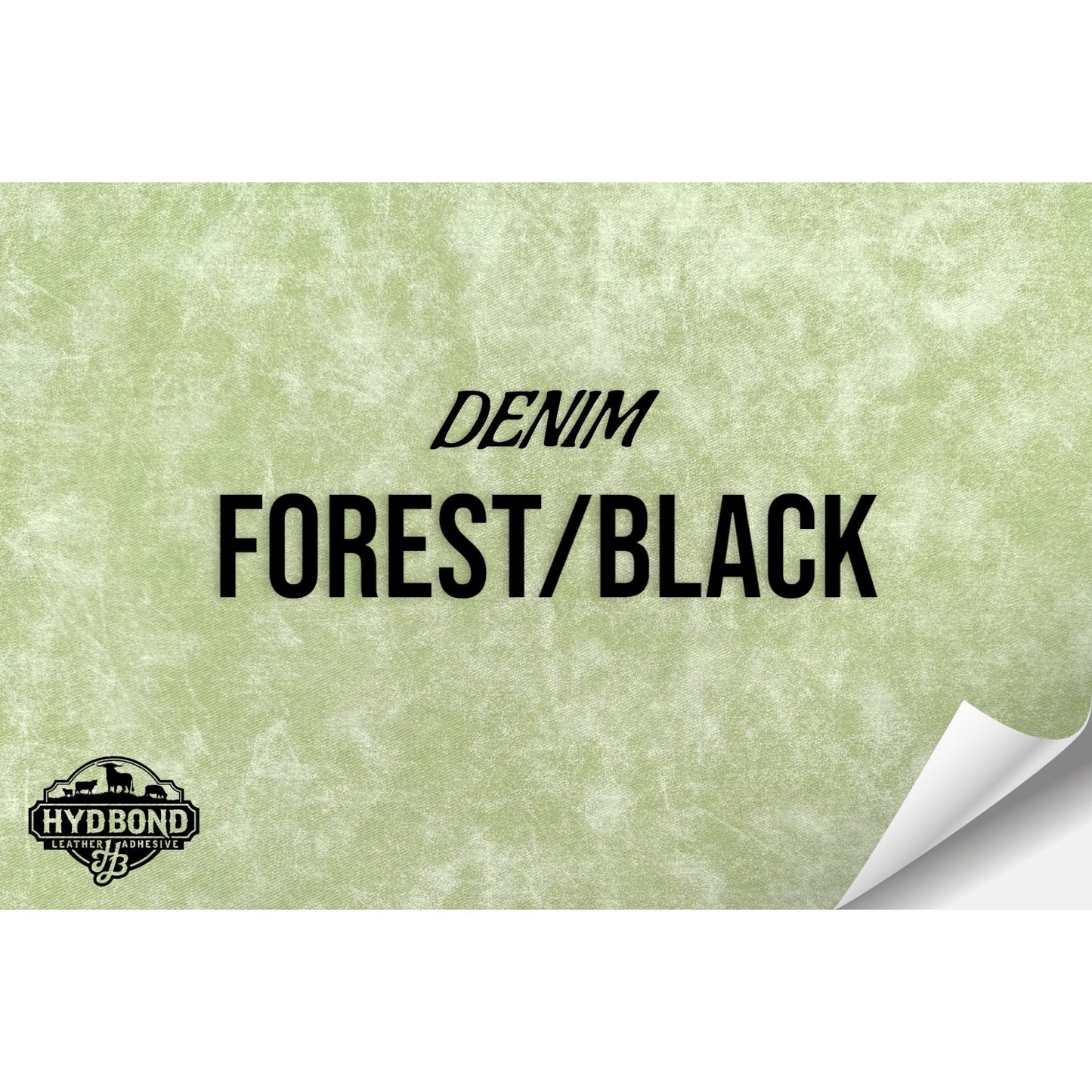FOREST DENIM/BLACK WITH PRESS & STICK ADHESIVE HYDBOND LEATHERETTE SHEET (12"x24") ULTRAHYD®