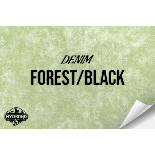 FOREST DENIM/BLACK WITH PRESS & STICK ADHESIVE HYDBOND LEATHERETTE SHEET (12"x24") ULTRAHYD®