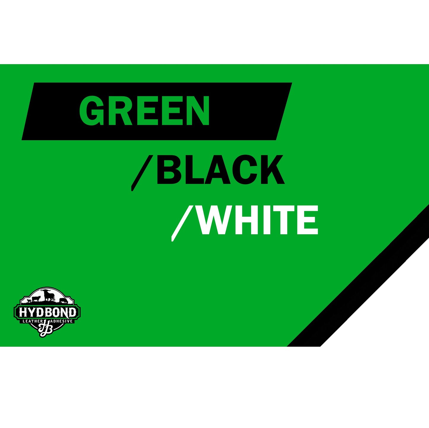 HYDBOND 12"x24"x1/16" GREEN/BLACK/WHITE ACRYLIC MAGNETIC BACKED PANEL