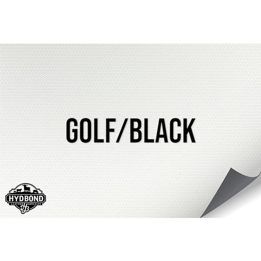 NO ADHESIVE GLOSS GOLF/BLACK HYDBOND LEATHERETTE SHEET (12"x24") ULTRAHYD®