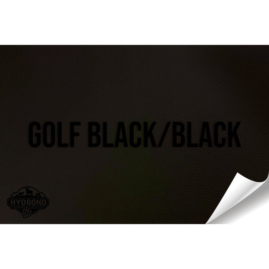 GOLF BLACK/BLACK WITH PRESS & STICK ADHESIVE HYDBOND LEATHERETTE SHEET (12"x24") ULTRAHYD®