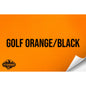 GOLF ORANGE/BLACK WITH ADHESIVE HYDBOND LEATHERETTE SHEET (12"x24") ULTRAHYD®