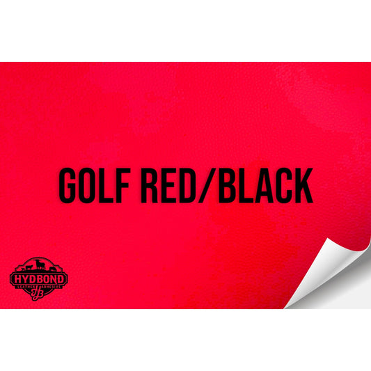 GOLF RED/BLACK WITH PRESS & STICK ADHESIVE HYDBOND LEATHERETTE SHEET (12"x24") ULTRAHYD®