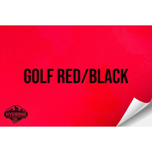 GOLF RED/BLACK HYDBOND VELCRO®-BACKED LEATHERETTE SHEET (12"x24") ULTRAHYD®
