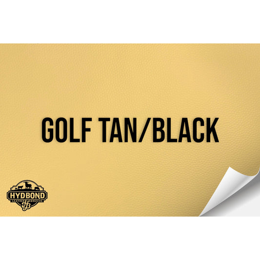 GOLF TAN/BLACK WITH ADHESIVE HYDBOND LEATHERETTE SHEET (12"x24") ULTRAHYD®