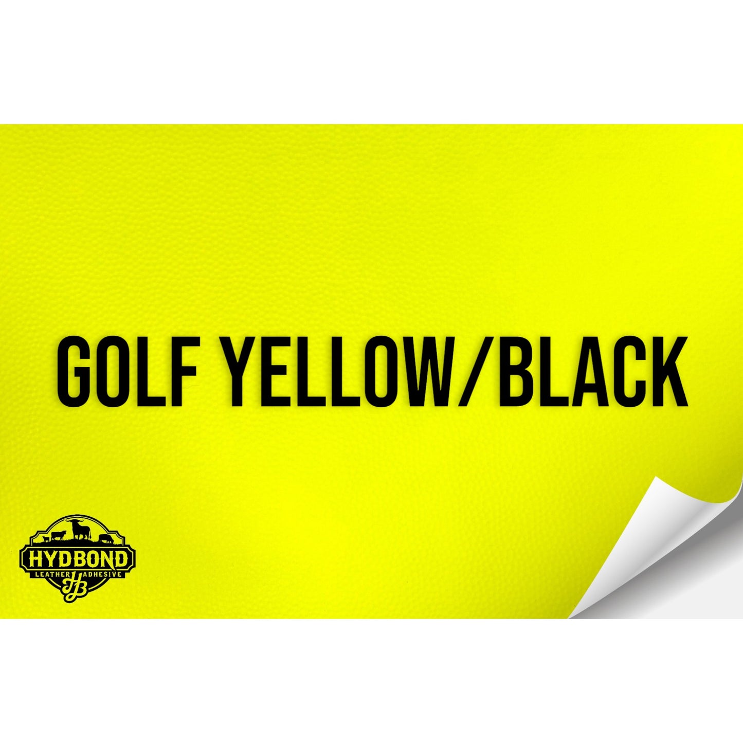 GOLF YELLOW/BLACK WITH ADHESIVE HYDBOND LEATHERETTE SHEET (12"x24") ULTRAHYD®