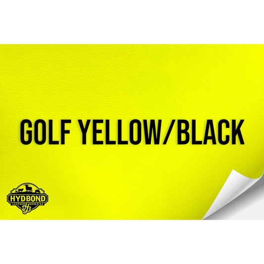 GOLF YELLOW/BLACK HYDBOND VELCRO®-BACKED LEATHERETTE SHEET (12"x24") ULTRAHYD®