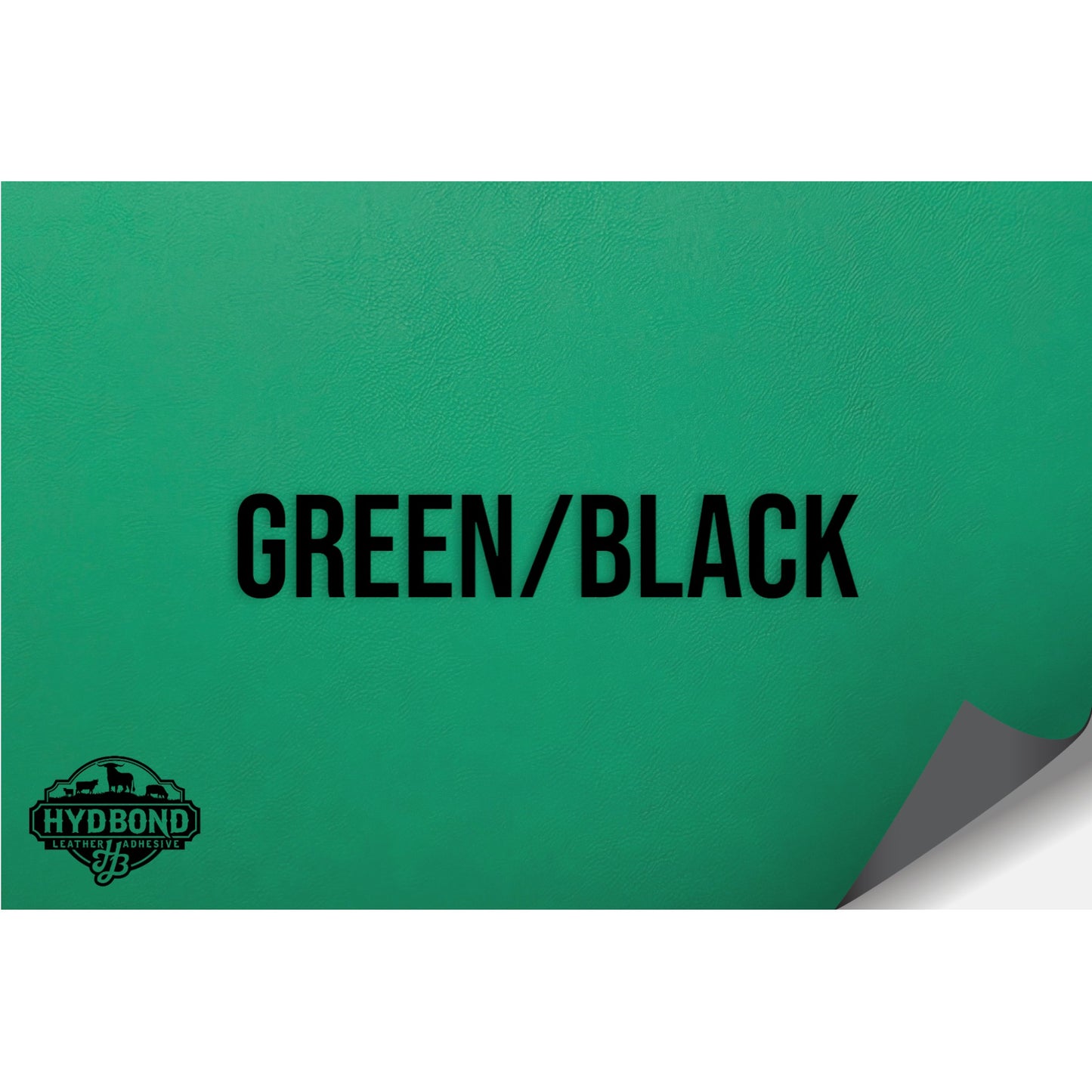 NO ADHESIVE GREEN/BLACK LEATHERETTE SHEET (12"x24") ULTRAHYD®