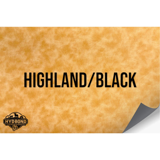 ULTRAHYD™ NO ADHESIVE HIGHLAND/BLACK HYDBOND LEATHERETTE SHEET (12"x24")