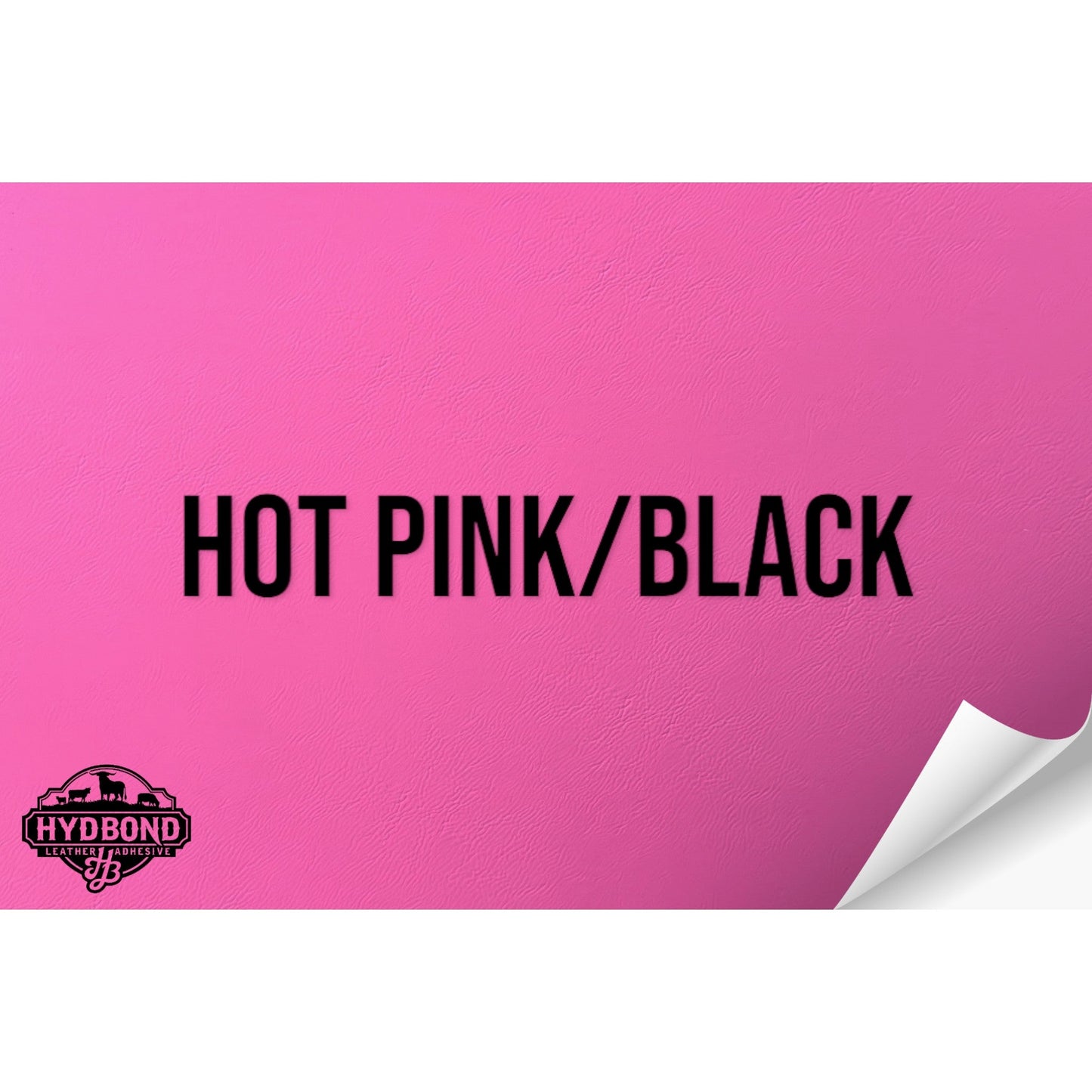 HOT PINK/BLACK WITH PRESS & STICK ADHESIVE HYDBOND LEATHERETTE SHEET (12"x24") STANDARD