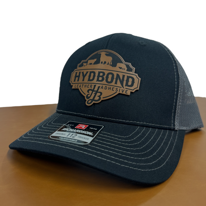 SADDLEHYD RAWHIDE/BLACK WITH PRESS & STICK ADHESIVE HYDBOND LEATHERETTE SHEET (12"x24") ULTRAHYD®