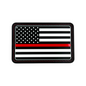 UVSTAK USA FLAG RED LINE WITH ADHESIVE-PRESS READY PATCH-3.5" x 2"