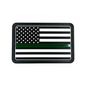 UVSTAK USA FLAG GREEN LINE WITH ADHESIVE-PRESS READY PATCH-3.5" x 2"