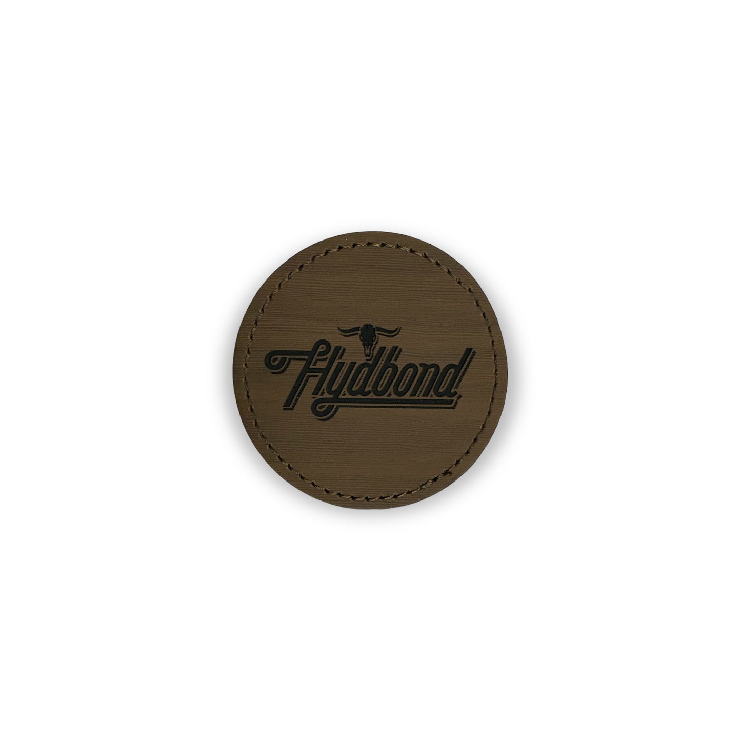 Walnut Leatherette Stitched Patch Blanks w/ Hydbond Adhesive