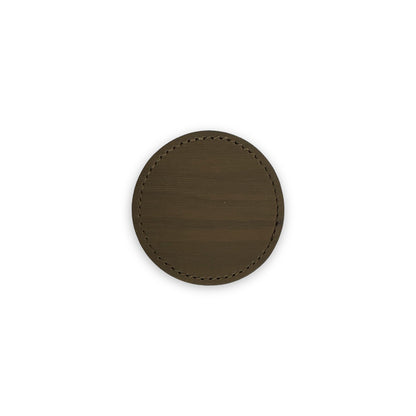 Walnut Leatherette Stitched Patch Blanks w/ Hydbond Adhesive