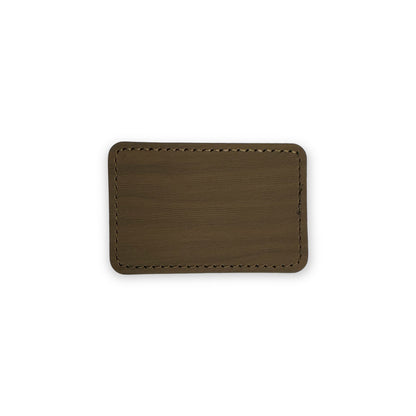 Walnut Leatherette Stitched Patch Blanks w/ Hydbond Adhesive