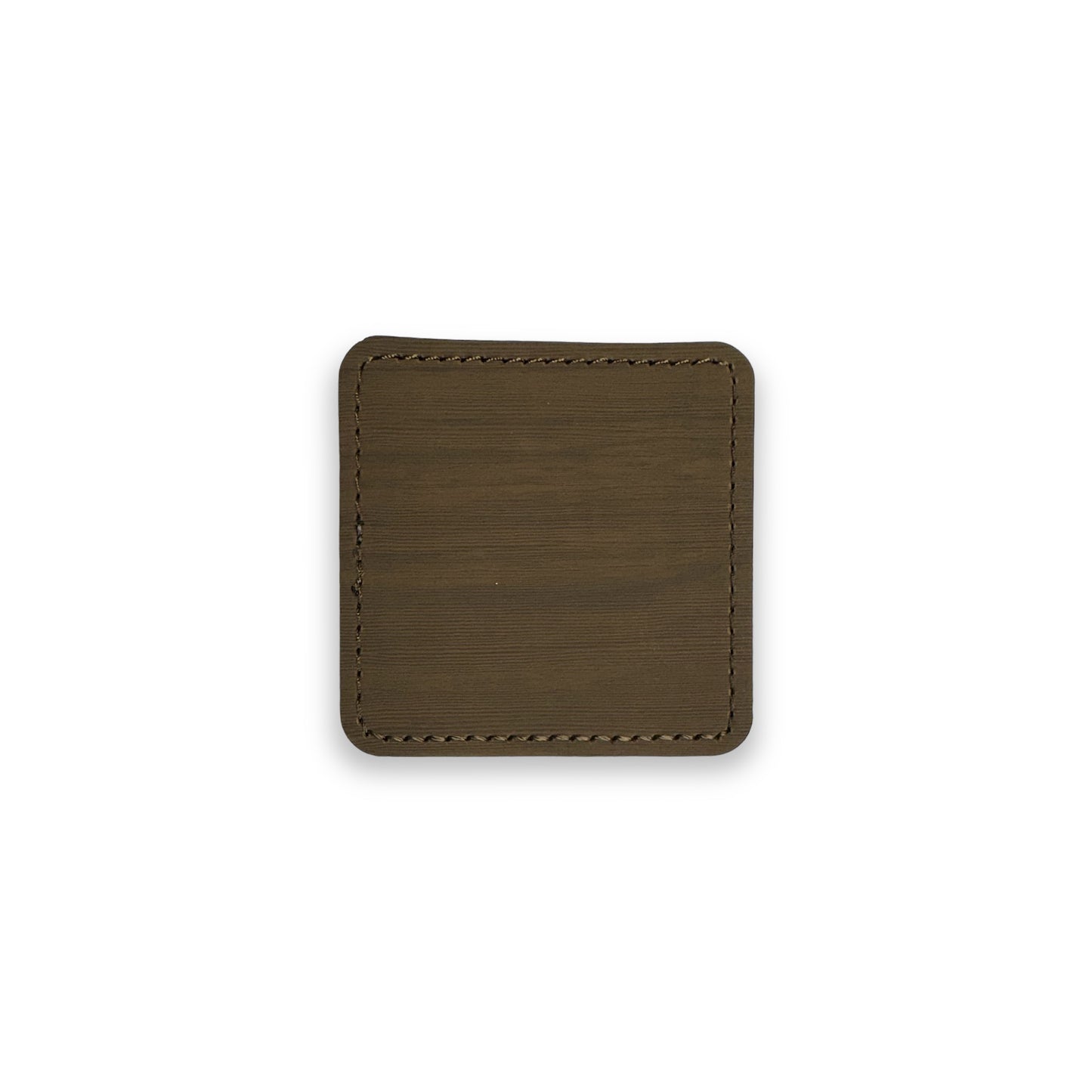 Walnut Leatherette Stitched Patch Blanks w/ Hydbond Adhesive