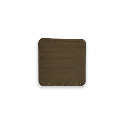 Walnut Leatherette Stitched Patch Blanks w/ Hydbond Adhesive