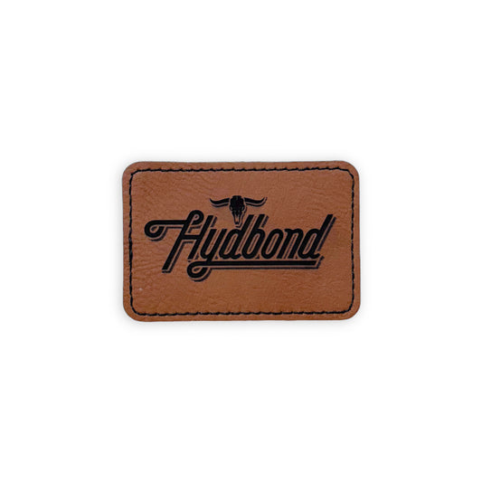 Rawhide/Black Leatherette Stitched Patch Blanks w/ Hydbond Adhesive