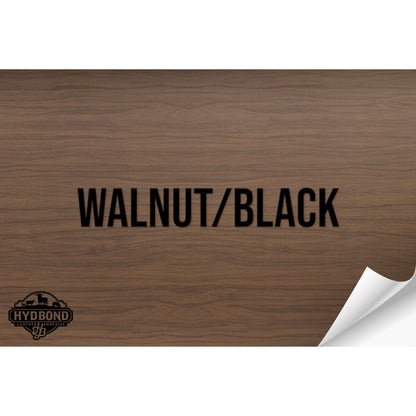 WALNUT/BLACK WITH PRESS & STICK ADHESIVE HYDBOND LEATHERETTE SHEET (12"x24") STANDARD
