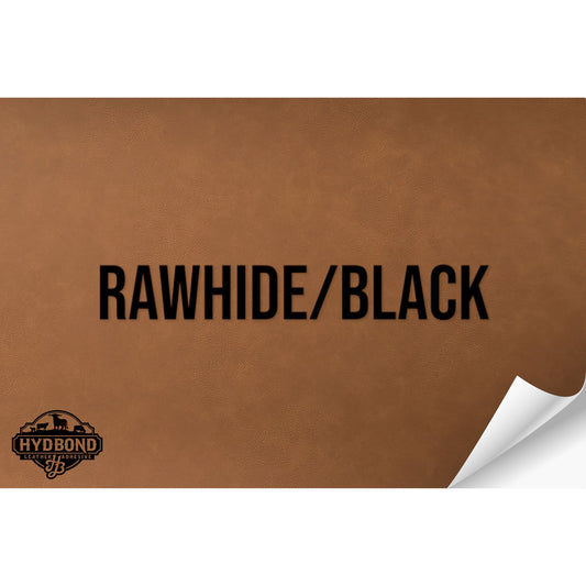 RAWHIDE/BLACK HYDBOND LEATHERETTE SHEET (12"x24")