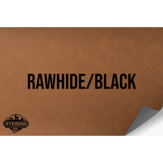 NO ADHESIVE RAWHIDE/BLACK LEATHERETTE SHEET (12"x24")