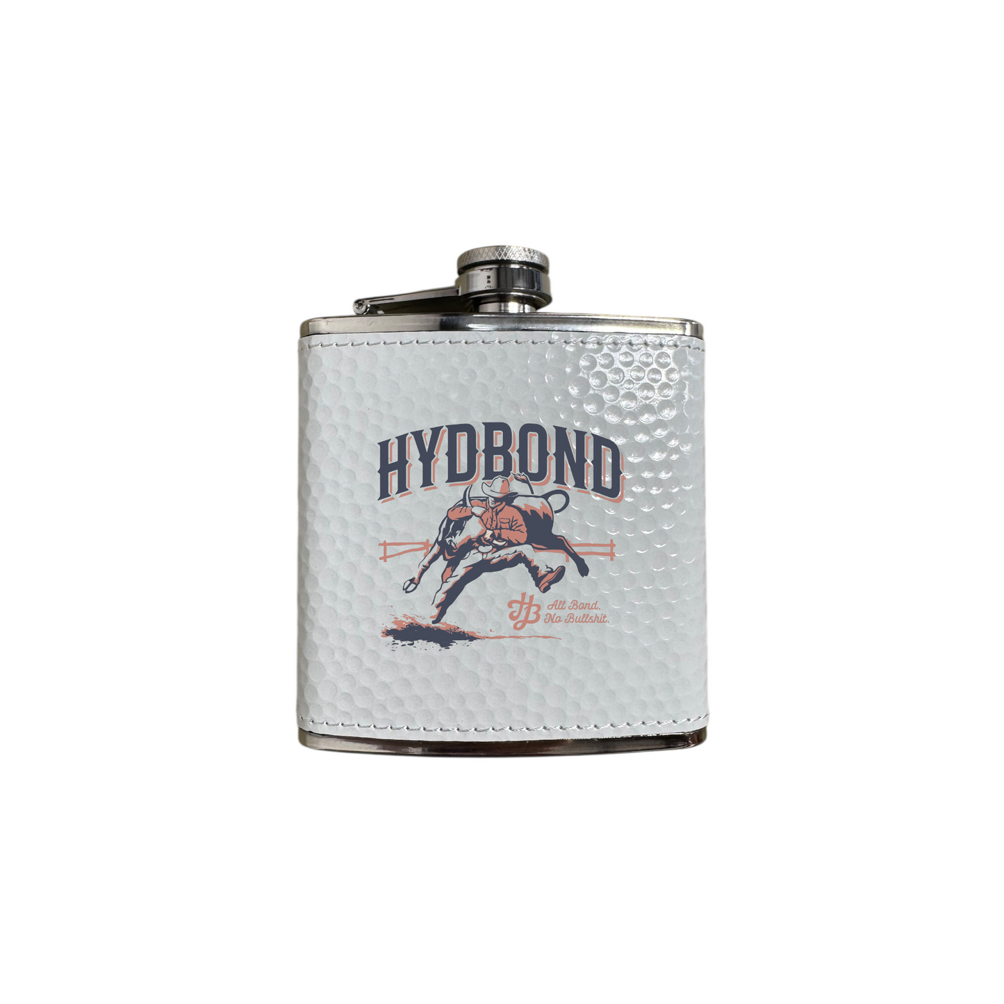GLOSSY GOLF/BLACK HYDBOND LEATHERETTE STAINLESS STEEL 6 oz. FLASK