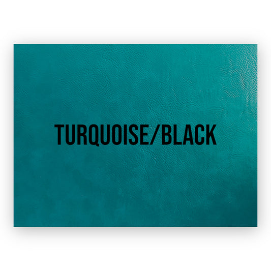 TURQUOISE/BLACK HYDBOND LEATHERETTE SHEET (12"x24")
