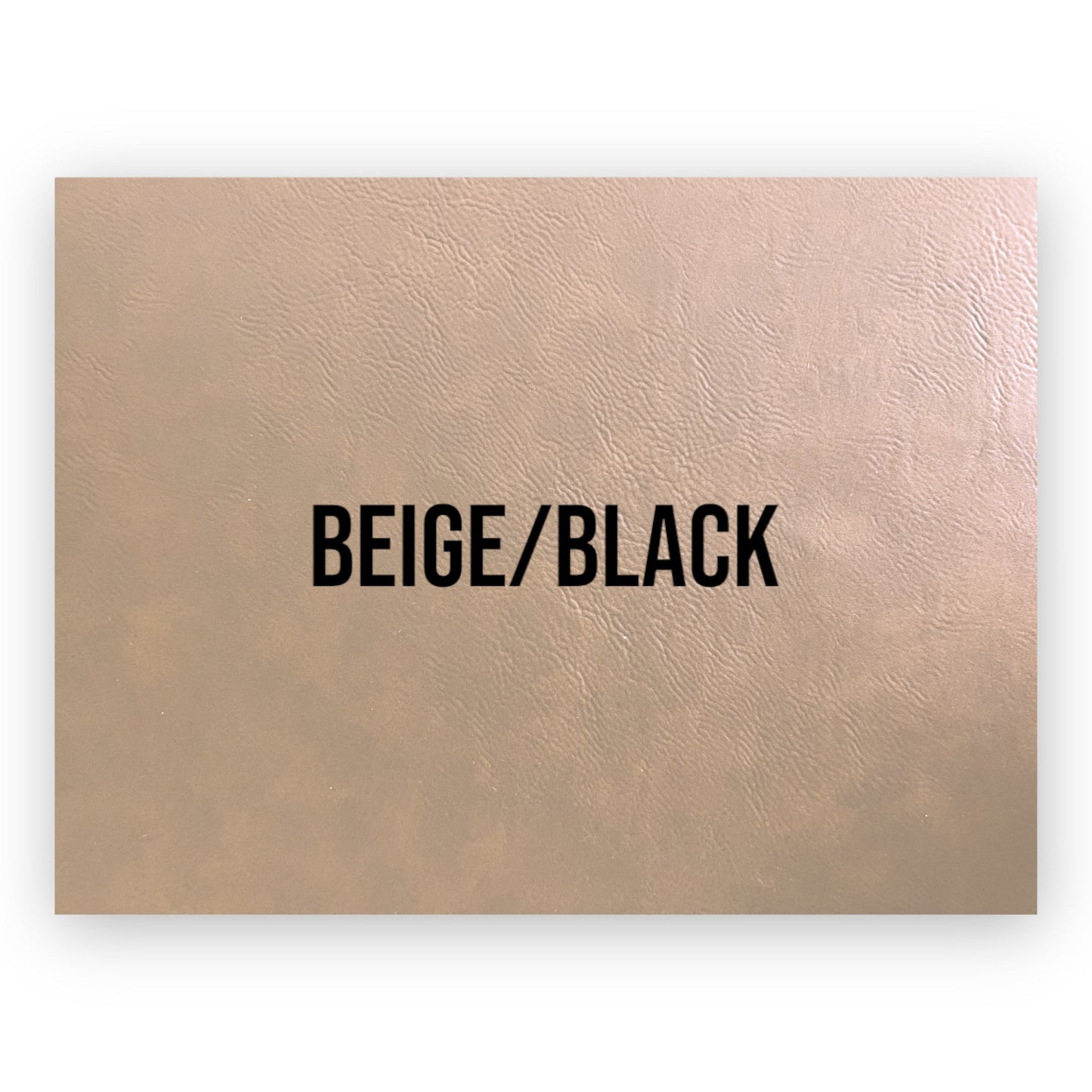 NO ADHESIVE BEIGE/BLACK LEATHERETTE SHEET (12"x24")