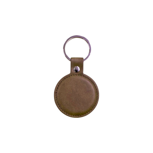 2" Round Barrel Brown/Black Keychain