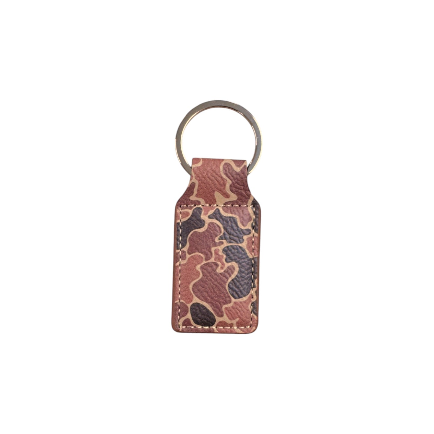 2" Rectangle Duck Camo Keychain