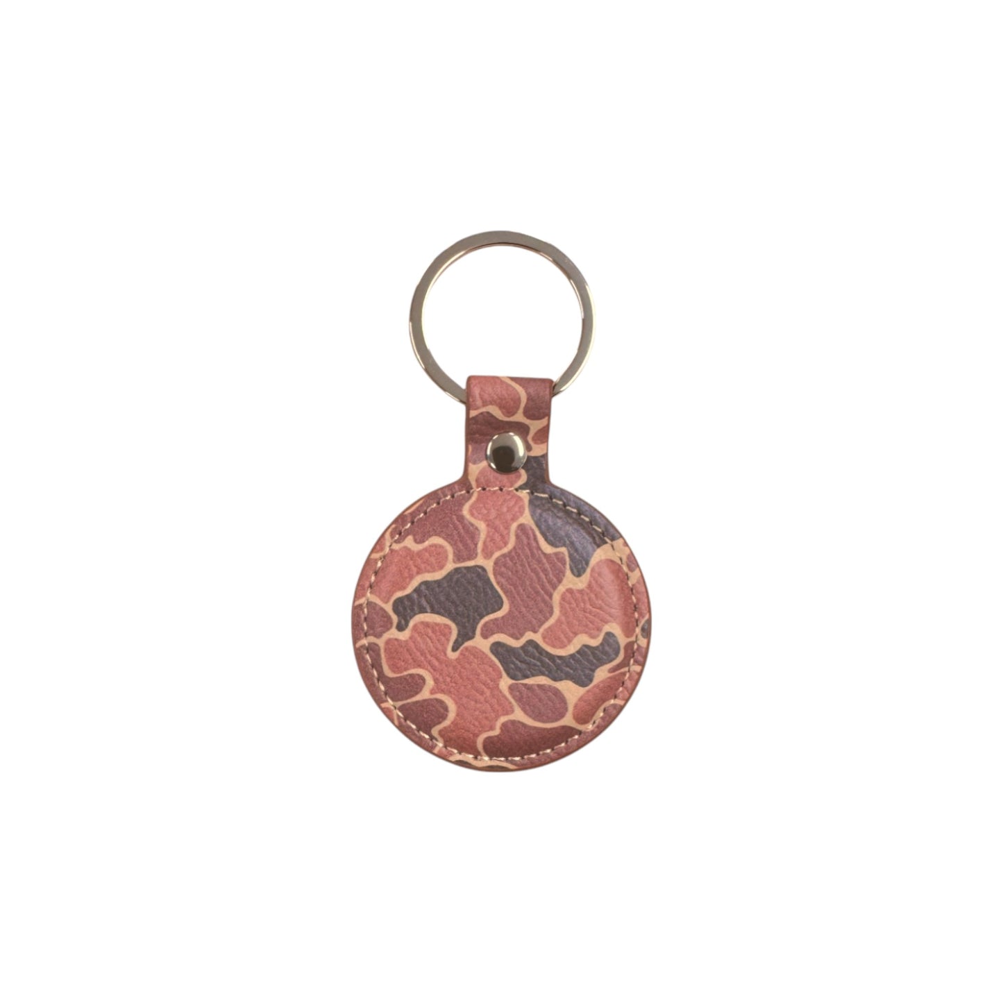 2" Round Duck Camo Keychain