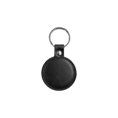 2" Round Onyx/Black Keychain