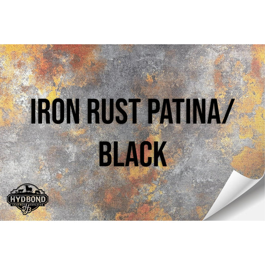 IRON RUST/BLACK WITH ADHESIVE HYDBOND LEATHERETTE SHEET (12"x24") ULTRAHYD®
