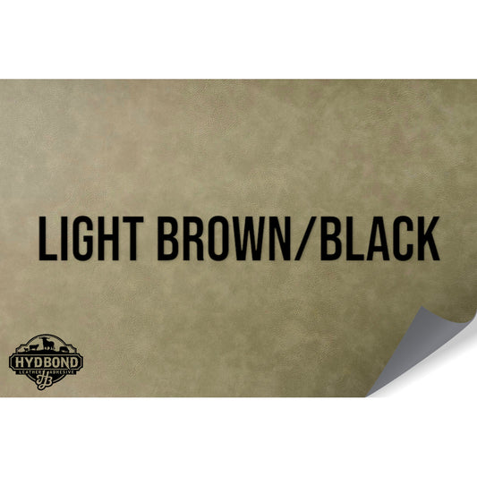 NO ADHESIVE LIGHT BROWN/BLACK LEATHERETTE SHEET (12"x24")