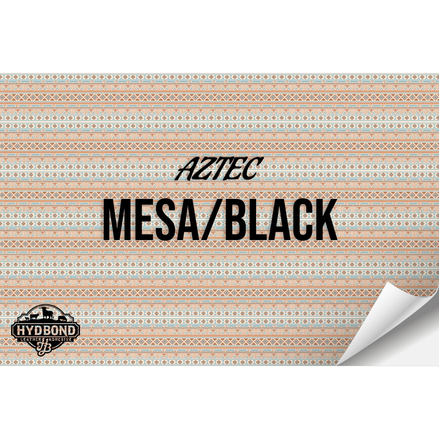 MEZA/BLACK AZTEC WITH ADHESIVE HYDBOND LEATHERETTE SHEET (12"x24") ULTRAHYD®