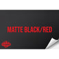 MATTE BLACK/RED WITH ADHESIVE HYDBOND LEATHERETTE SHEET (12"x24") ULTRAHYD®