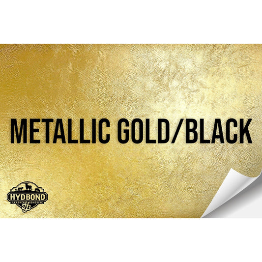 METALLIC GOLD/BLACK HYDBOND VELCRO®-BACKED LEATHERETTE SHEET (12"x24") ULTRAHYD®