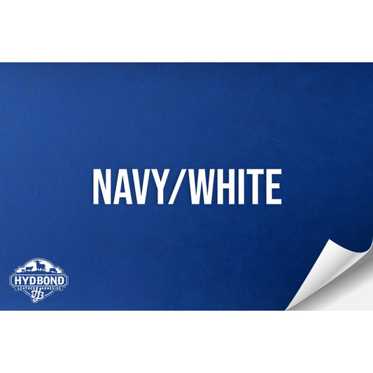 NAVY/WHITE WITH PRESS & STICK ADHESIVE HYDBOND LEATHERETTE SHEET (12"x24") ULTRAHYD®