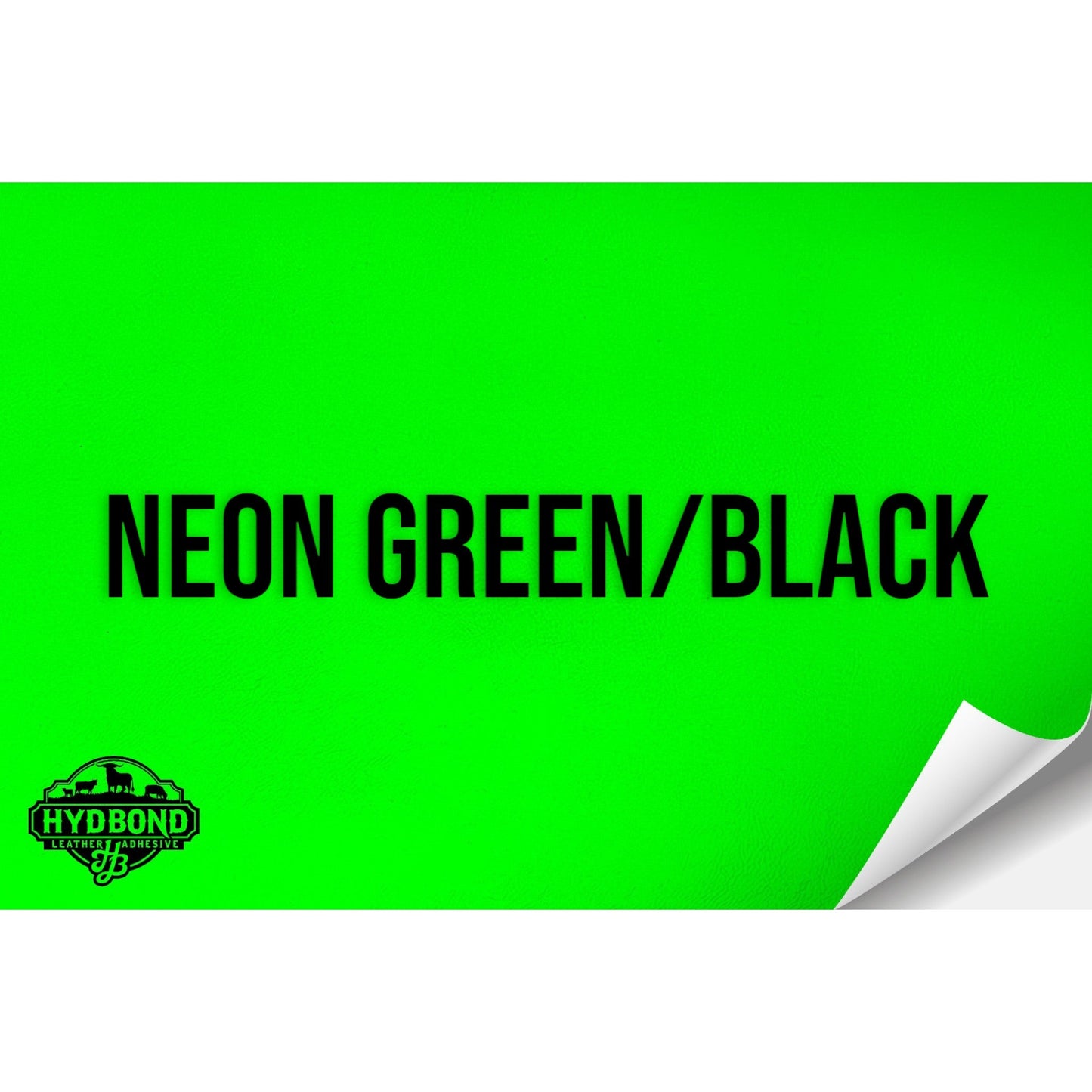 NEON GREEN/BLACK WITH PRESS & STICK ADHESIVE HYDBOND LEATHERETTE SHEET (12"x24") ULTRAHYD®