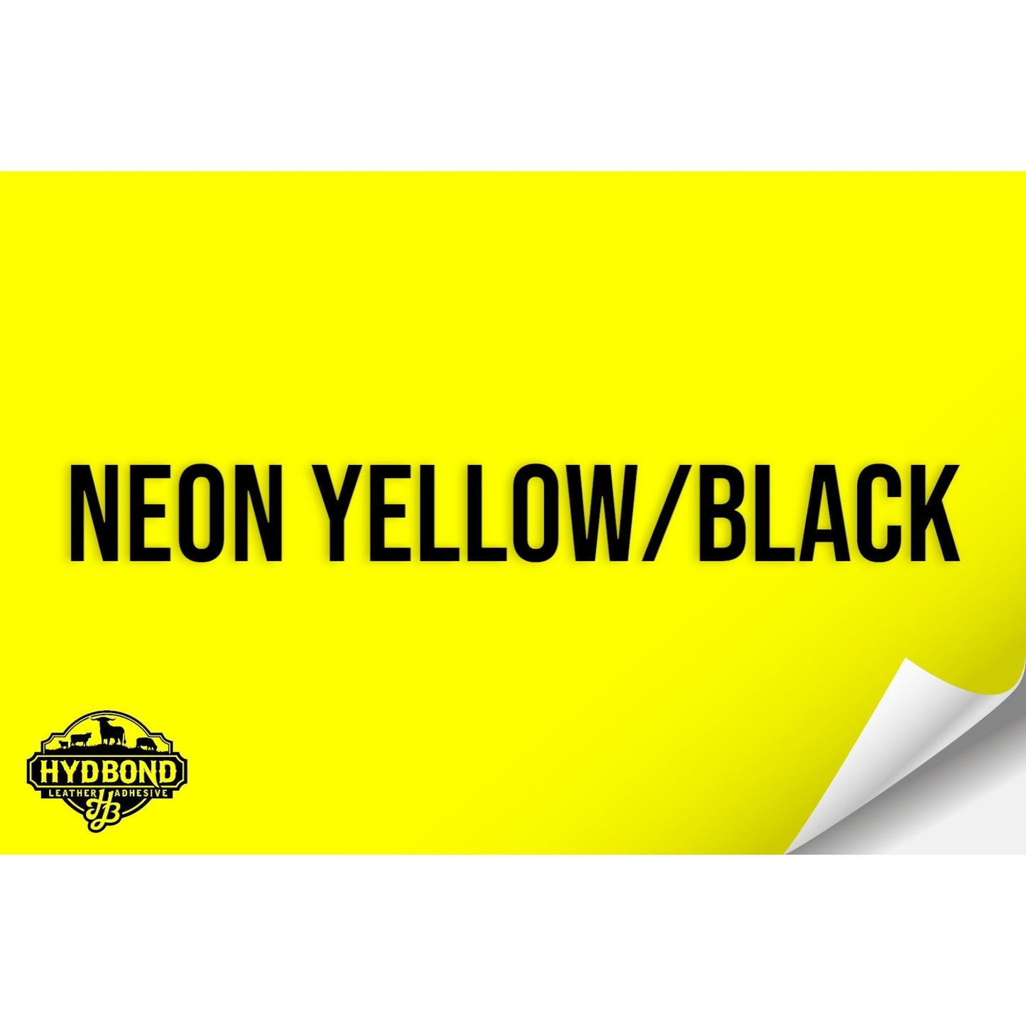 NEON YELLOW/BLACK HYDBOND MAGNETIC-BACKED LEATHERETTE SHEET (12"x24") ULTRAHYD®