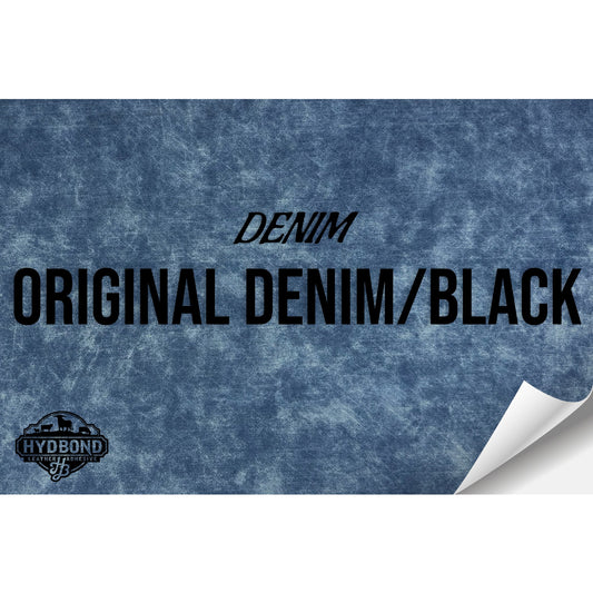 ORIGINAL DENIM/BLACK WITH ADHESIVE HYDBOND LEATHERETTE SHEET (12"x24") ULTRAHYD®