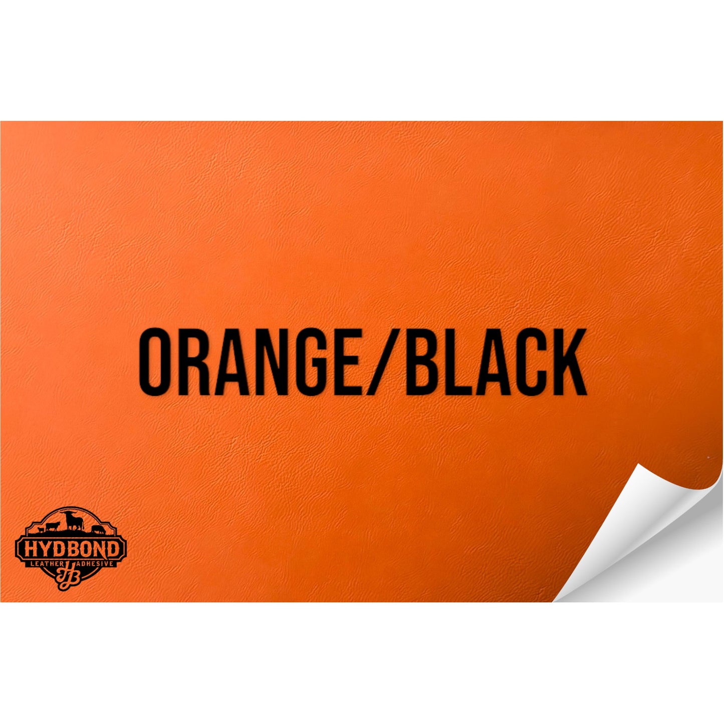 ORANGE/BLACK WITH ADHESIVE HYDBOND LEATHERETTE SHEET (12"x24")